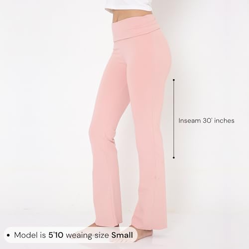 Image of Terractive Cuddle Flares for Women | TerraSoft Ultra Soft, Super Stretchy & Sweat-Wicking Flare Pants | High-Waist Tummy Tuck Workout & Lounge Pants