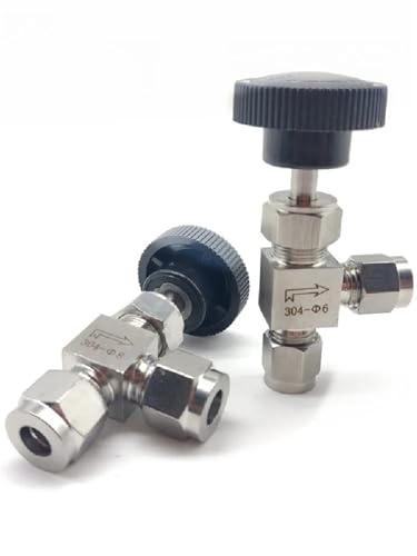 Adjustable Needle Valve OD 6 8 10 12 Mm Tube Stainless Steel 304 1Pcs(6MM)