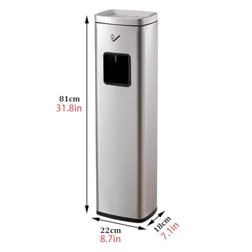 Cendrier sur pied en acier inoxydable au design noir et or haut de gamme - 7