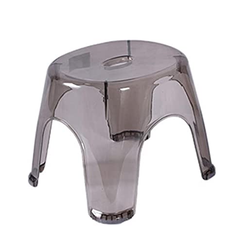 風呂 椅子 バスチェア お風呂椅子 スツール オットマン 踏み台 風呂イス 腰掛け クリア おしゃれ 北欧 シンプル 耐衝撃 安定 滑り止め 軽量 コンパクト 省スペース 収納便利 積み重ね ミニテーブル 玄関 お風呂 (グレー 透明,L-30*26*27CM)