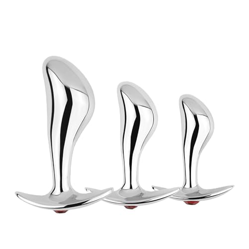 HXLXW Metall Analplug Set mit Kristall Diamant Sex Spielzeug Prostata Stimulator Buttplug mit Edelstein, SM Bondage Anal plug Butt Pluck SM Sexspielzeug für Frauen Männer Paare(M+L)