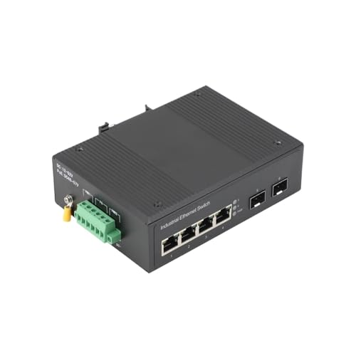 Commutateur POE émetteur-récepteur SC/SFP monomode rail DIN Gigabit