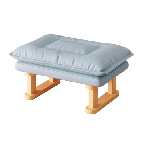 lyxamjrzyp Reposapiés para Sofá, Cojín Puff Reposapiés Cómodo, Taburete Multifuncional para Entrada, Salón y Hogar(Blue,X-Large)