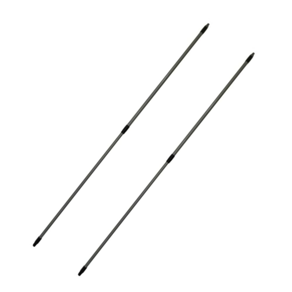Keroppa, Telescopic Handle Stick, Pack of 2, Handle for Mop, Broom and Mop, with Thread, Extendable, Resistant, Easy Storage, Adjustable Measure from 1.1 to 2 m, Grey