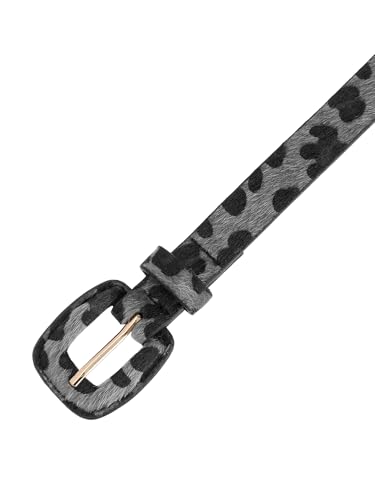 Women Leopard Printed Retro Belts, 0.7" Width Faux Leather Fur Waistband for Jeans Pants Dresses2