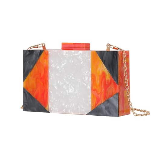 Sac tendance en acrylique géométrique transparent avec chaîne bandoulière amovible