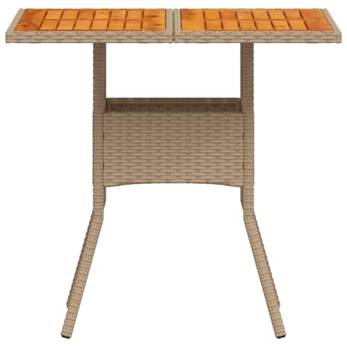 Table de terrasse compacte en acacia résolvant le manque de place