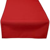 matches21 HOME und HOBBY Tischläufer 40 x 150 cm für Küche und Esstisch - Waschbare Mitteldecke mit Lotuseffekt in Dunkelrot