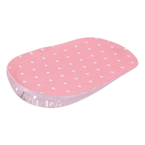 Plantillas de aumento de altura, plantillas de gel de silicona, plantilla ortopédica para talón y arco del pie (1,5 cm, color rosa)