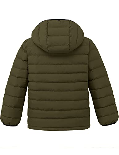 wantdo Boy waterproof Puffer Coat and Lighweight Puffer Jacket (Army Green 8)3