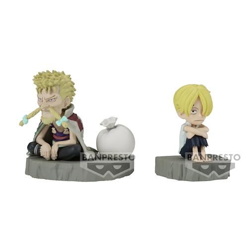 Banpresto Figurine d'action Sanji & Zeff One Piece - World Collectable Log Stories, 6 cm, Multicolore, BP88900P