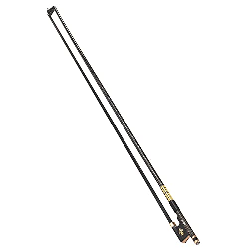 LOUJIN 4/4 Violino Arco de Violino Bem Equilibrado Dourado Trançado de Fibra de Carbono Rã de Ébano