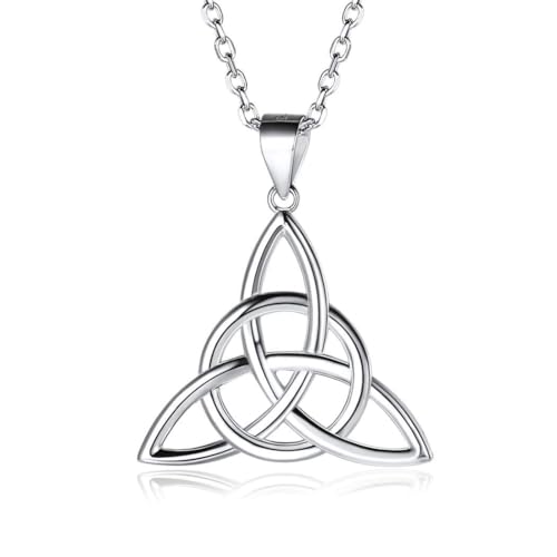 ChicSilver Collar Mujer Nudo Celta Plata de Ley 925 Colgante Irlandes Regalo Madre Amiga Hija Novia Joyería Infinito Amor sin Fin