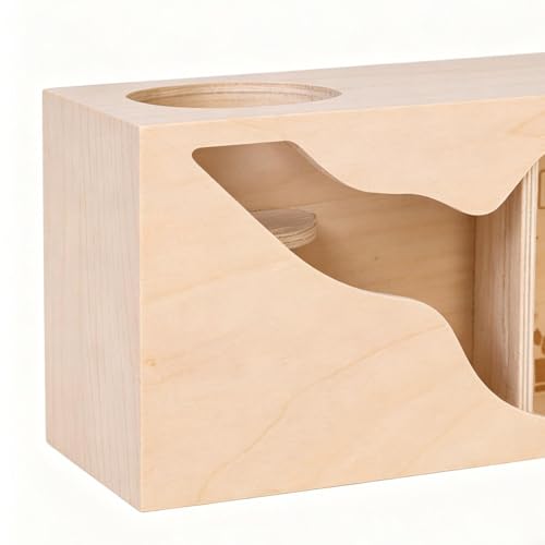 Maison pour hamster en bois naturel pour cage de hamster nain - 7