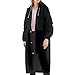 2PCS Reusable Rain Ponchos for Unisex Mens Womens Waterproof Hooded Long Raincoats Lightweight Rain Jackets Black