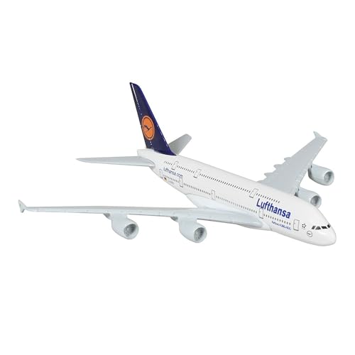 Image of Breatoi! Diecast Aeroplane Scale Model: (Lufthansa A380 Aircraft Model - 16 Cm)