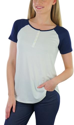 Image of ToBeInStyle Women's Classic Two Color Cotton Baseball T-Shirts
