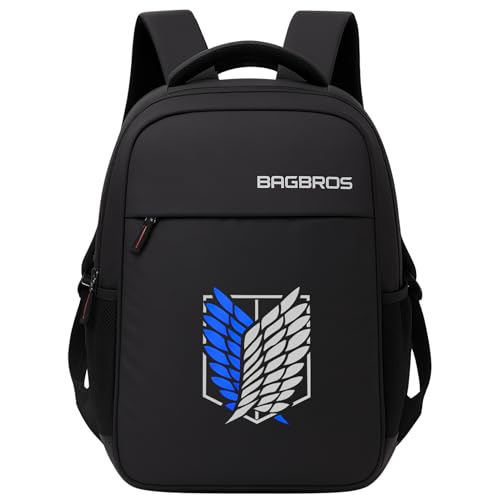 Image of Bagbros Anime Printed Backpack Laptop Bagpack | 30L Wings of Freedom Anime AOT Print Backpacks Multi-Storage Backpack, Laptop Bags, School Bags, College Bags