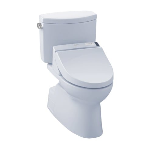 TOTO MW4742044CEFG#01 WASHLET+ Vespin II Two-Piece Elongated 1.28 GPF Toilet and WASHLET C200 Bidet Seat, Cotton White
