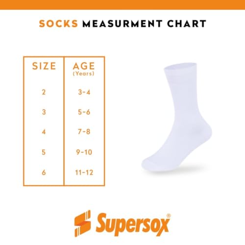 Image of Supersox Bamboo Regular School Uniform Socks for Kids | Sustainable Bamboo Fabric | Breathable, Moisture Absorbent & Odour Resistant | Extra Durable Welt for All-Day Comfort | Pack of 3