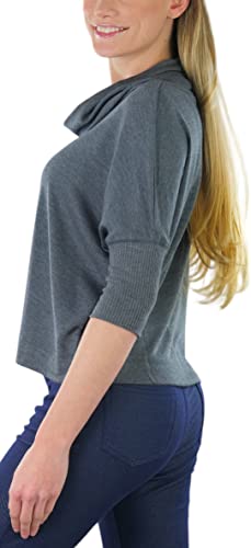 Image of ToBeInStyle Women's Classic Knit Fold Over Turtleneck Pullover