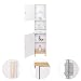 WOLTU Mueble de Baño Armario Alto Almacenaje Organizador para Cocina Salón y...