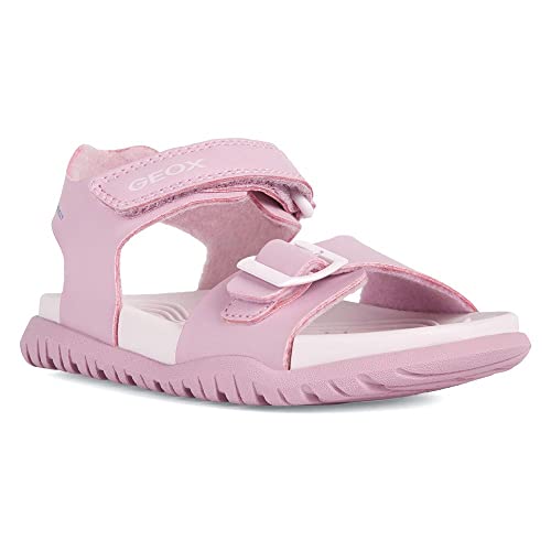 Geox J Sandal Fommiex Gir, Sandalias Niñas, Dk Pink Lt Lilac, 35 EU