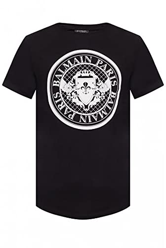 Image of Balmain Paris Circle Logo Black T-Shirt