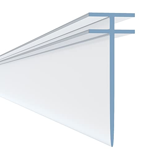 HNNHOME T-Profil Kanal Duschwand Dichtungsleiste für Faltung gerade Glas...