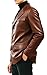 NYC Fashions Cognac Leather Blazer Jacket Mens Brown Leather Car Coat Mens Fashion Leather Blazer Casual