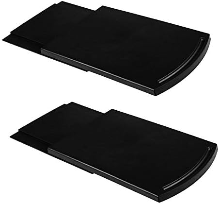 Kitchen Caddy Sliding Coffee Tray Mat, Under Cabinet Appliance Coffee Maker Toaster Countertop Storage Moving Slider - Base sliding shelf With Smooth Rolling Wheels, 2 Pack