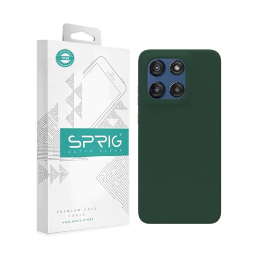 Image of SPRIG Compatible with Moto Edge 60 Stylus Premium SilkTone Back Cover Drop Tested Shock Proof Mobile Case for Men, Women, Boys and Girls with Camera Protection (Dark Green)