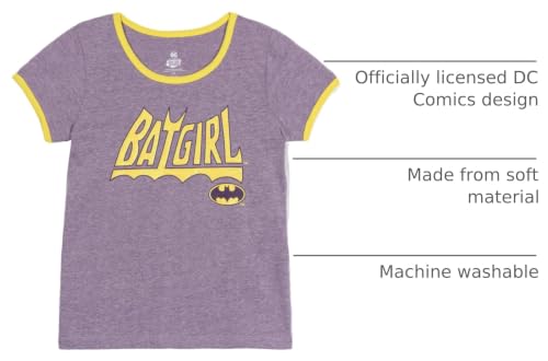 Image of DC Comics Justice League Girls' Glitter Graphic T-Shirt Toddler to Big Kid