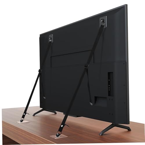 EXAOMBLE テレビ転倒防止ベルト 調節可能 固定スト 家具転倒防止 強化ファ