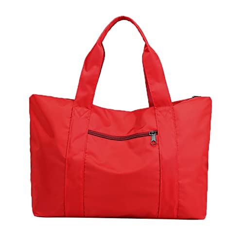 CUTeFiorino Bolsos Mujer Rojo Bolso de Viaje de Gran Capacidad para Hombres y Mujeres de Tela de Nylon Bolsas de Mano para Pequeños, rojo, Einheitsgröße