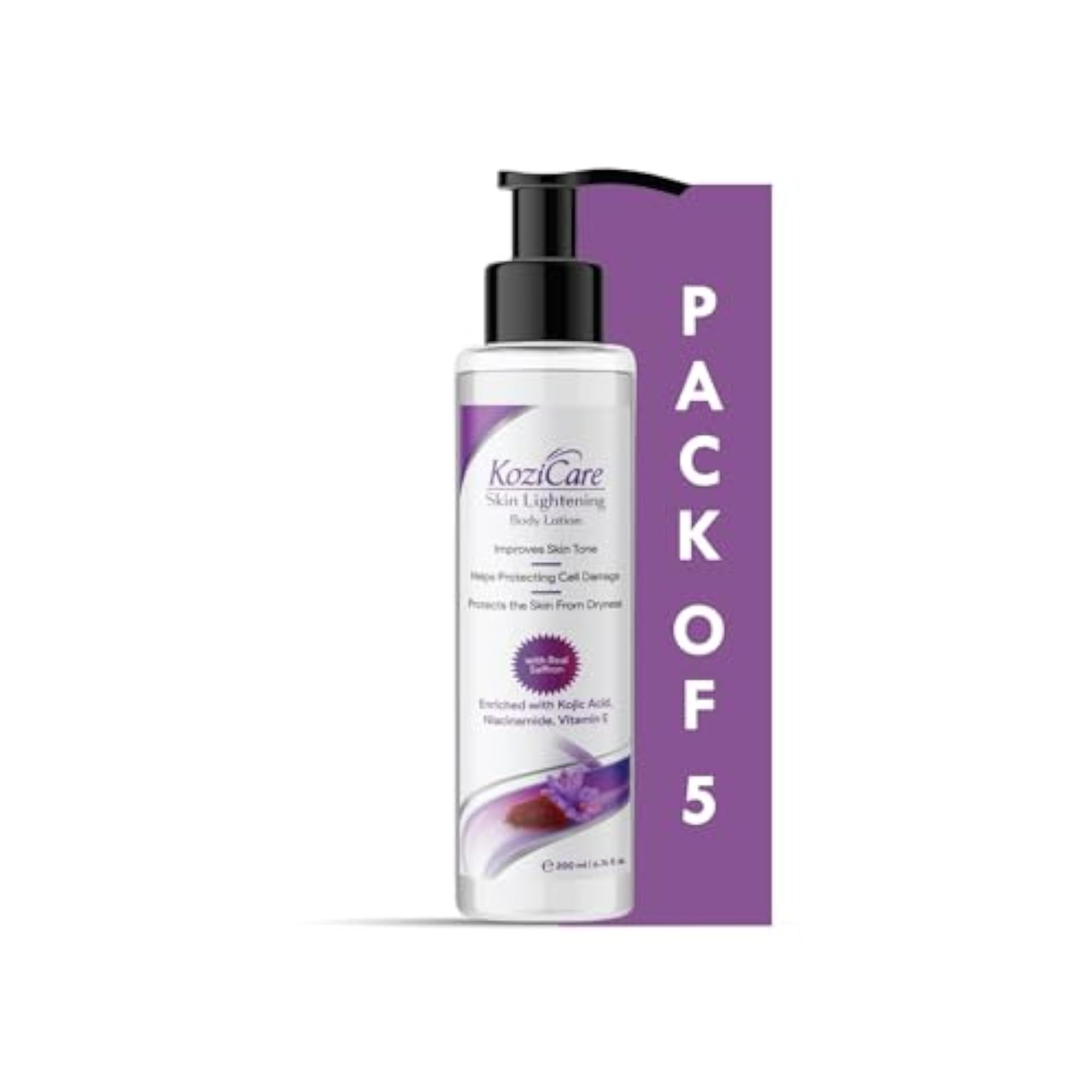 Real Saffron Lightening Body Lotion with Kojic Acid & Vitamin E