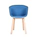 Hbao Un Set di 2 Sedie da Pranzo dal Design Medievale, Poltrone in Tessuto con Solide Gambe Mentali, Cucina, Sala da Pranzo E Studio。 (Color : Blue)