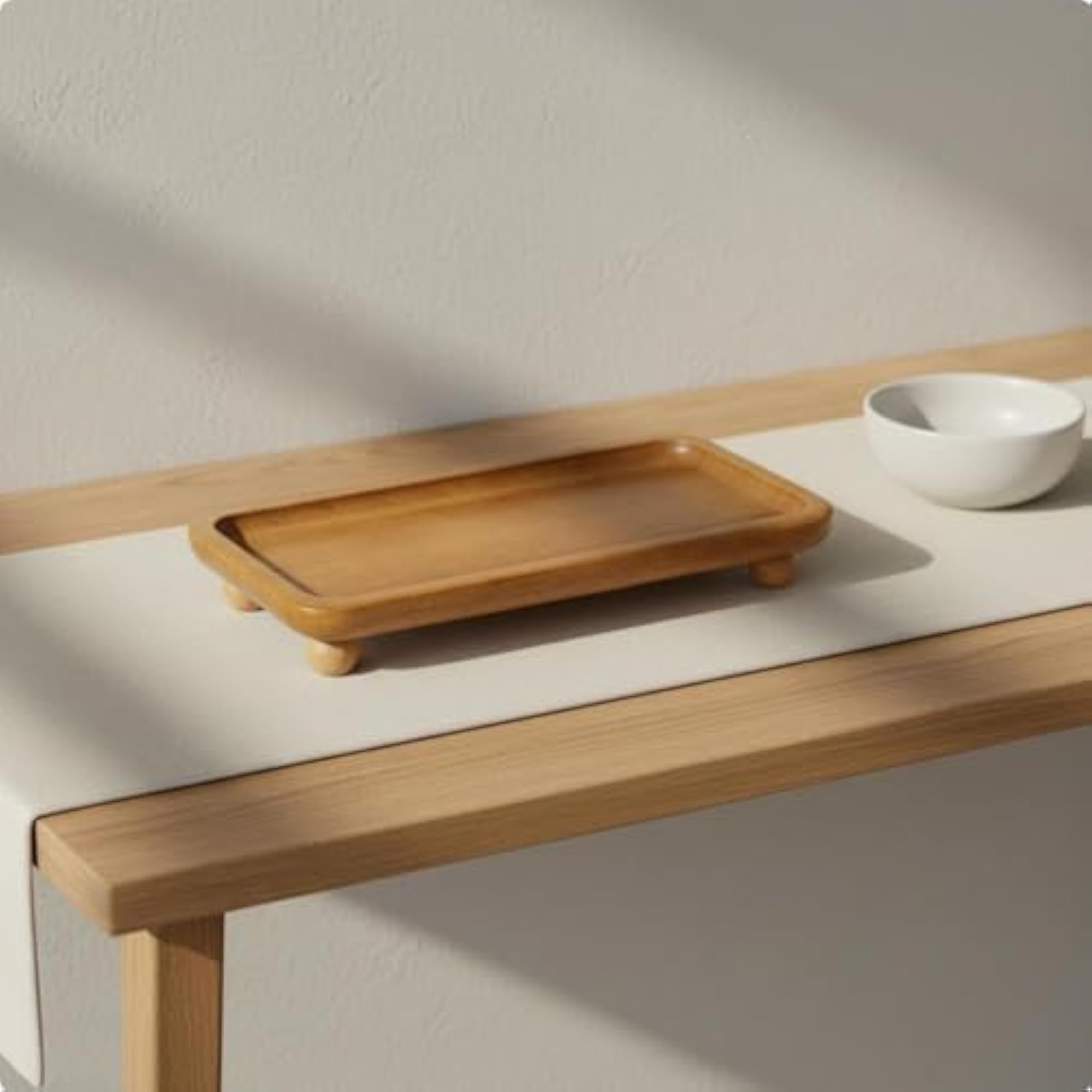 Rectangle Acacia Wood Vanity Tray