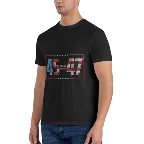 45 47 Trump 2024 T-Shirt Soft Short Sleeve Tees Men's Cotton Shirt4