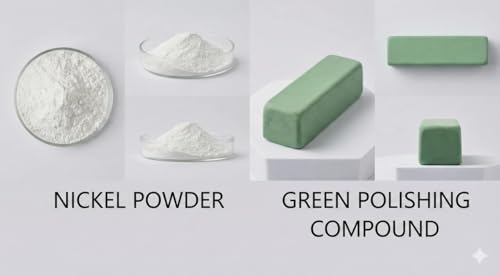 Image of Buffing Polishing Compound Rouge One Bar Green (250g) and Nickle Powder (250g)
