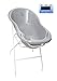 LAPSI® Baignoire Ergonomique Pour Bébé 86 cm + Support Blanc Pour Baignoire Bébé + Thermomètre Bébé, Fonction Antidérapante, Baignoire Sûre, En Plastique, 0-12 Mois, Motif Éléphant, Gris