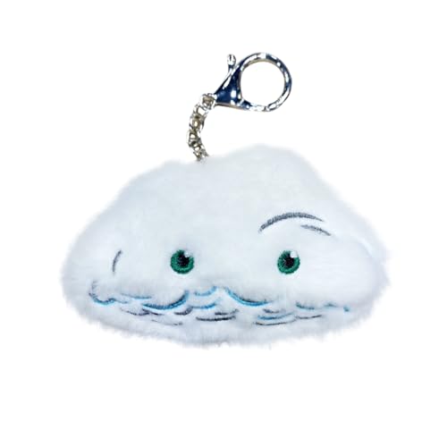 Thunderheads Cumulus Cloud Keychain, Weather-Inspired Plush Bag Charm with Fun