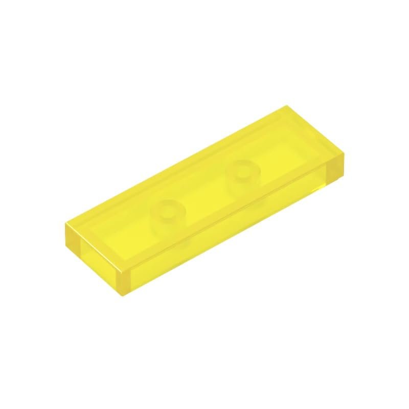 Gobricks 63864 Foundation Plate Tile 1x3 50 Pieces GDS-562 Compatible with Lego Building Blocks Color:Trans Yellow โ image 1
