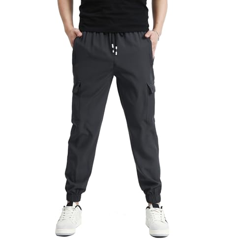 Image of Boys Cargo Joggers Pants Outdoor Youth Quick Dry Hiking Pants Lightweight Athletic Pants with Zipper Pockets