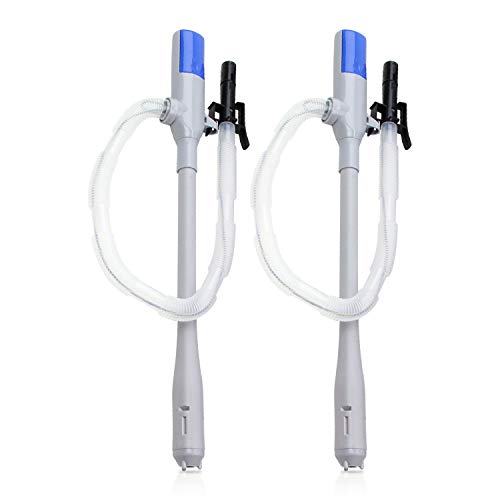 TERA PUMP 2 Pumps 2AA Battery Powered Siphon Fuel Pump with Auto Stop & Buzzer (2.4 Gallons per Min)