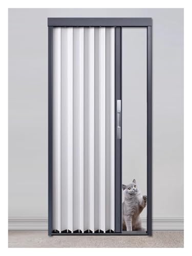 Falttüren Innentüren Faltbare Akkordeon-Schiebetür for Innenterrasse, wasserdichte Schiebetür, Raumteiler Mit Akkordeon-Tür Auf Schiene, Faltbare Schiebetür for Den Eintritt(28x40in(71x101cm))