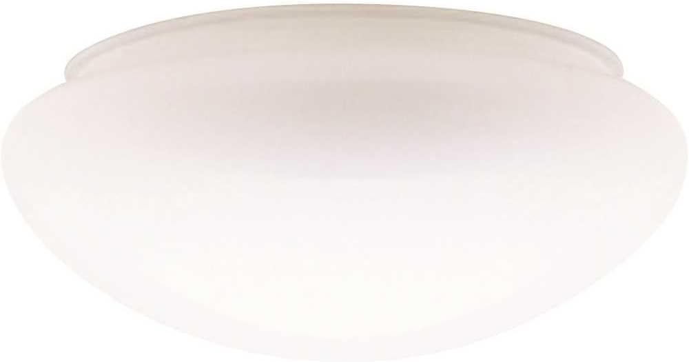 8375700 White Glass Mushroom Shade 8"