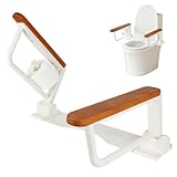 Rails de Sécurité pour Toilettes, Rails de Sécurité Stables, Barres de Poignée de Toilette Pliantes, Support de Main Courante Robuste pour Personnes Agées