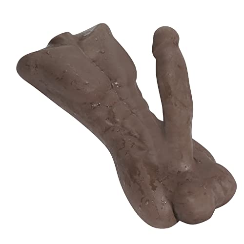 Image of ferch Male Sex Dolls with Realistic Dildo Sex Toys for Women, Male Torso Penis Love Doll with Big Dildo Unisex Female Masturbation Adult Sex Toys for Women Couple - 13.3*6.7 inch, 4.4LB (Dark Brown)