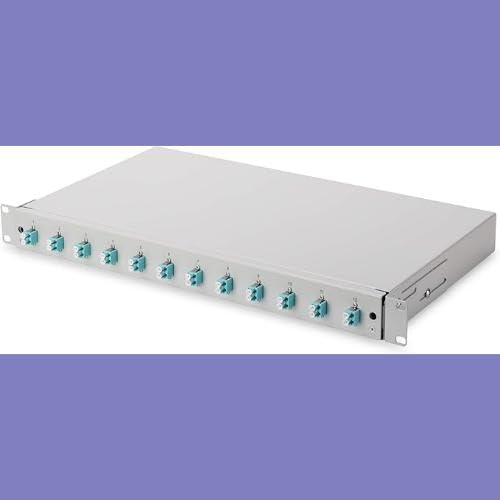 Digitus Lwl Splice Box 12 Giunti Lc - OM3- 1HE 19 Pollici - Multi-Mode Duplex - Con Cassetta Di Giunzione - Montaggio A Rack - 4